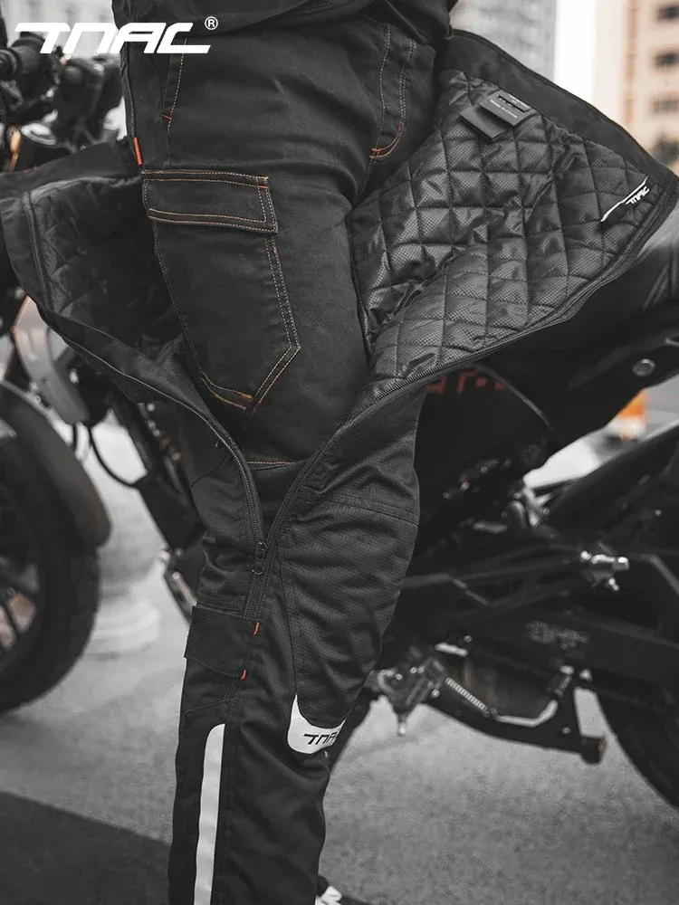 

Мотоциклетные зимние быстросъемные брюки TNACTuochi для мужчин и женщин, ветрозащитные, с защитой от холода, для езды, экипировка для мотоциклистов