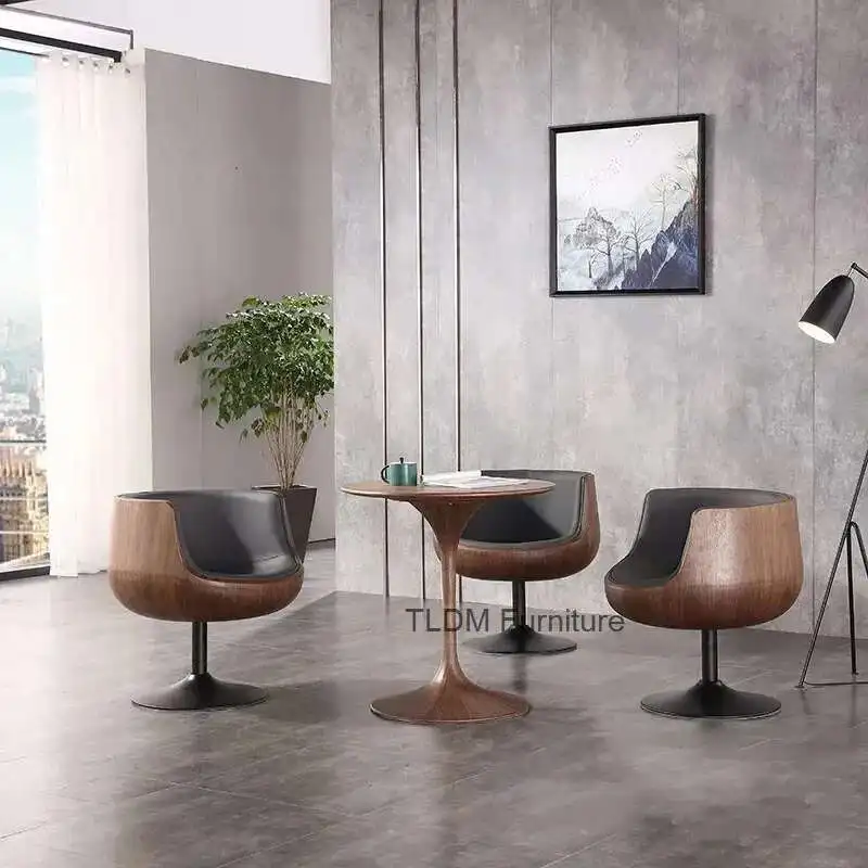 

Nordic Office Chair Office Furniture Designer Liviningroom Chair Armchair Backrest Chair and Table Combination L Bh j