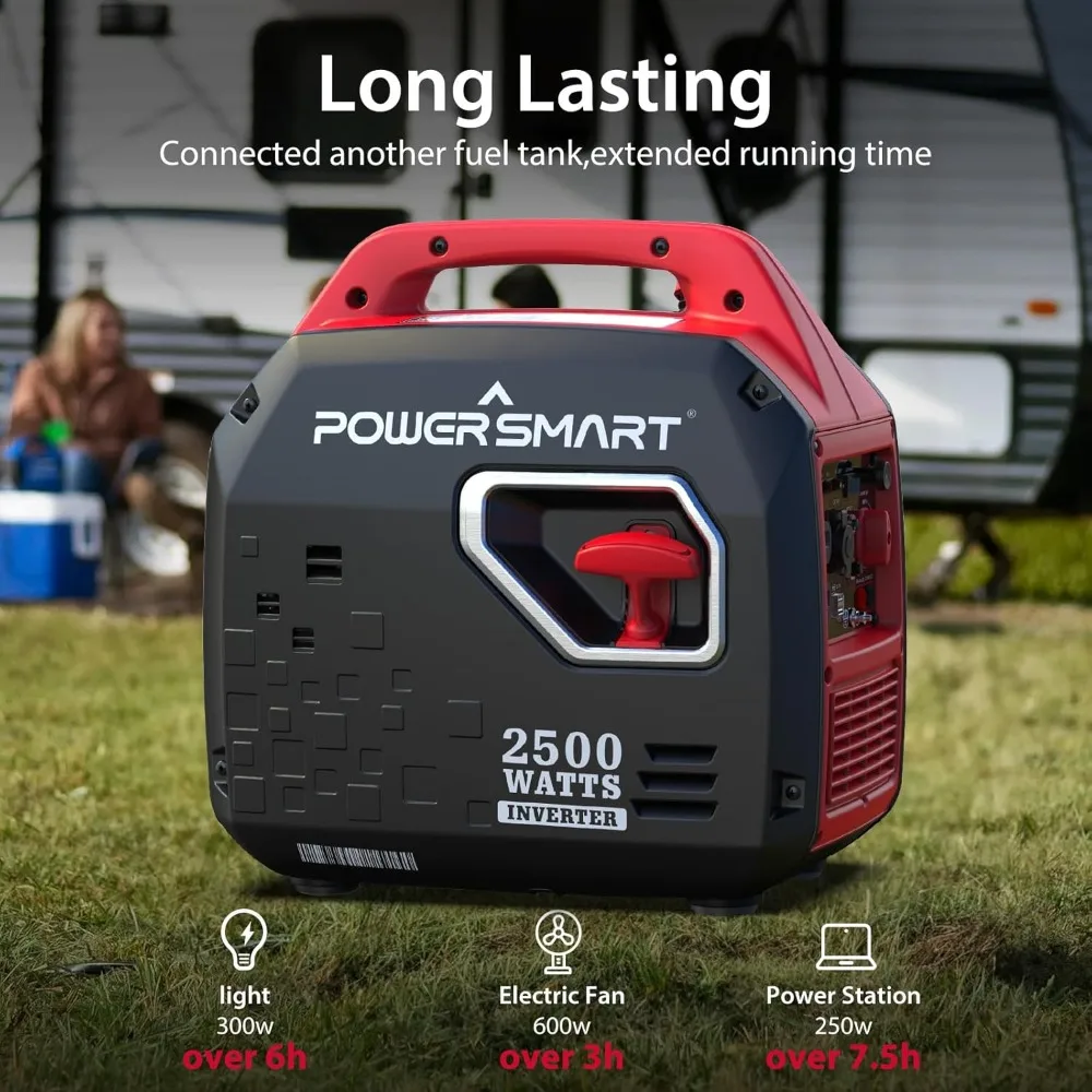 

2500-Watt Portable Gas Inverter Generator, Super Quiet, High Fuel-Efficient Generator, Lightweight, CARB Compliant PS5025