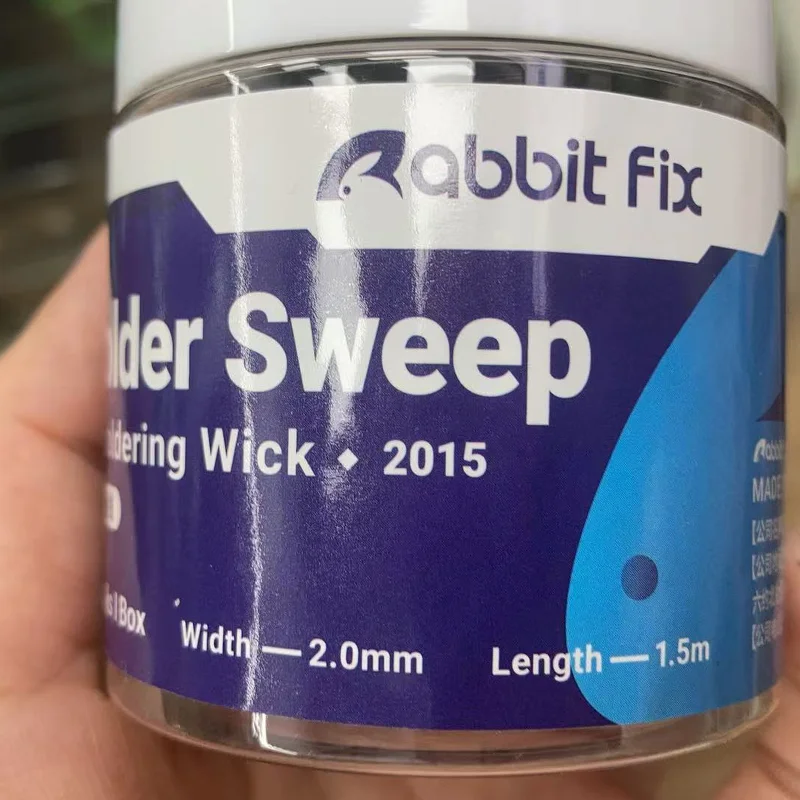 Rabbitfix Desoldering Wick CP-2015(5pcs/box) BGA Soldering Wire Tin Lead Cord Flux Absorption Line Braid Tape 1.5M Tools