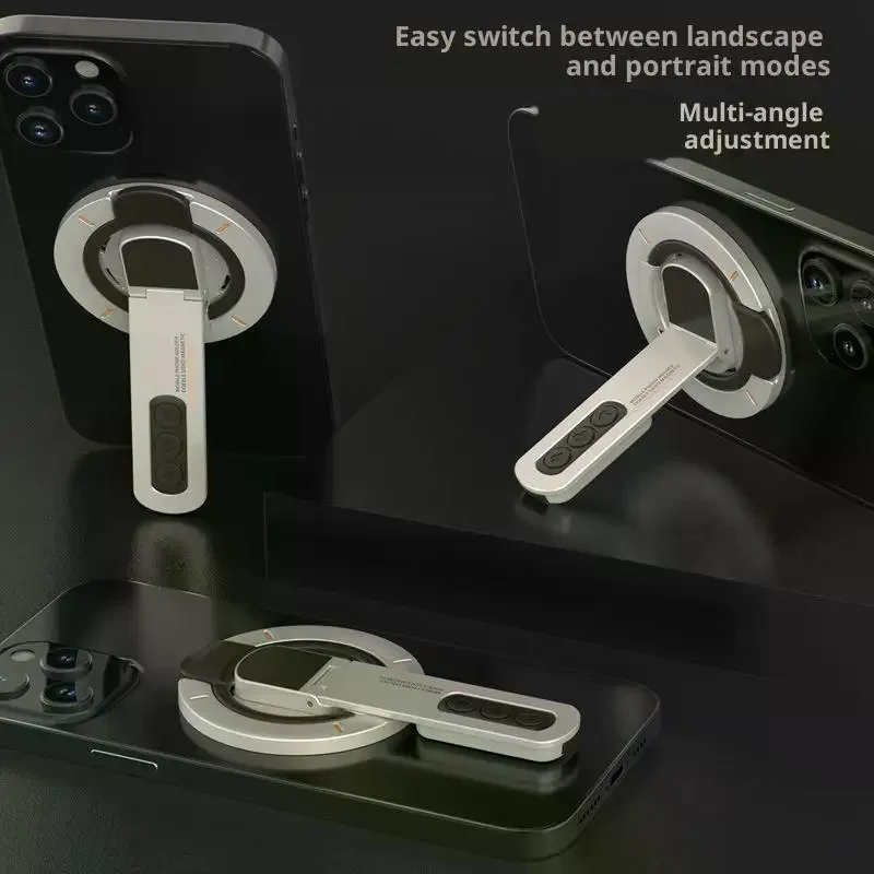 

Портативный магнитный держатель для телефона 360° ° Вращающийся съемный декомпрессионный держатель телефона для украшения рабочего стола домашнего офиса