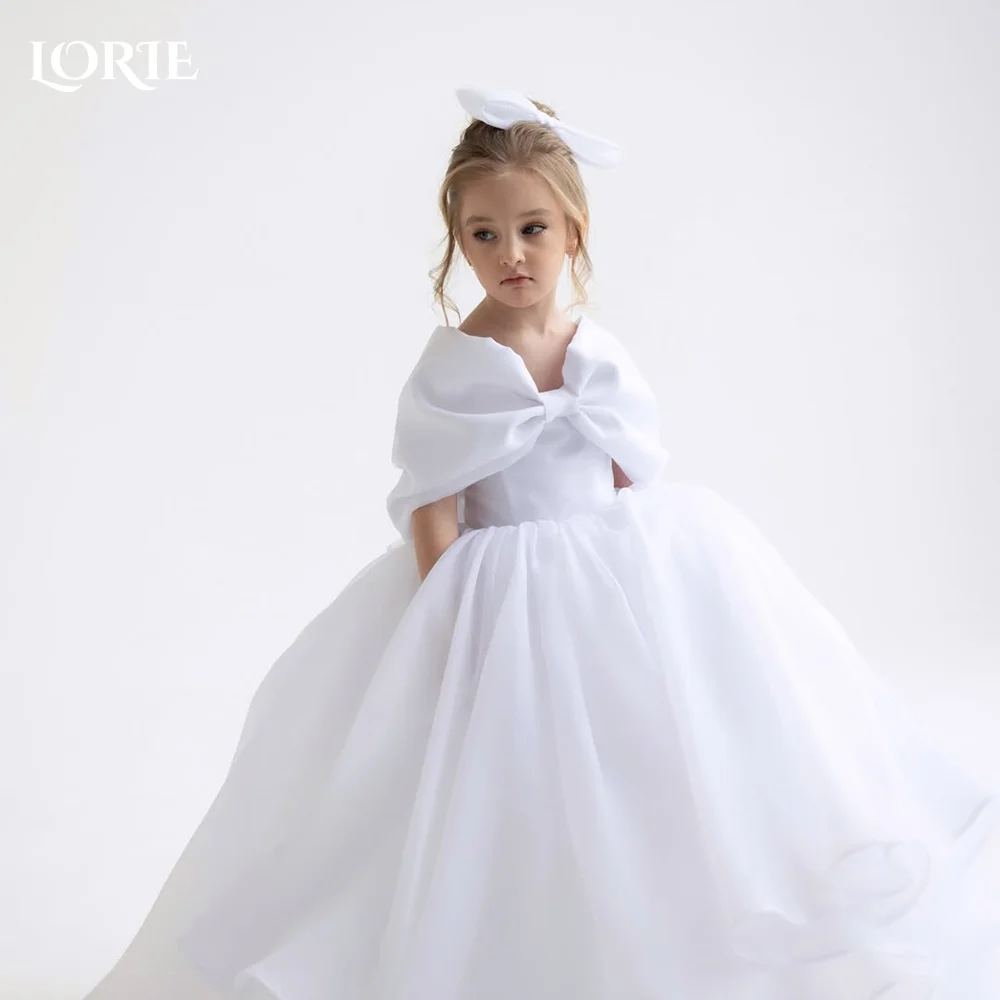 

LORIE Sweet Flower Girl Dress for Weddings A-Line Midi Bow Kids Formal Outfit Flower Girl Dresses Customized Gril Party Gowns