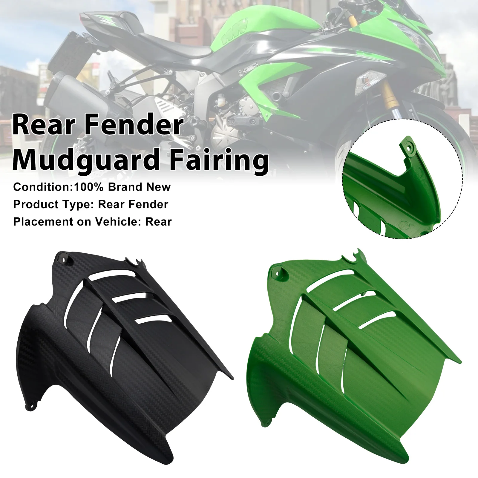 

Задний брызговик Topteng для Kawasaki ZX-6R 636 2009-2020 2021 2022 2023 2024 2025