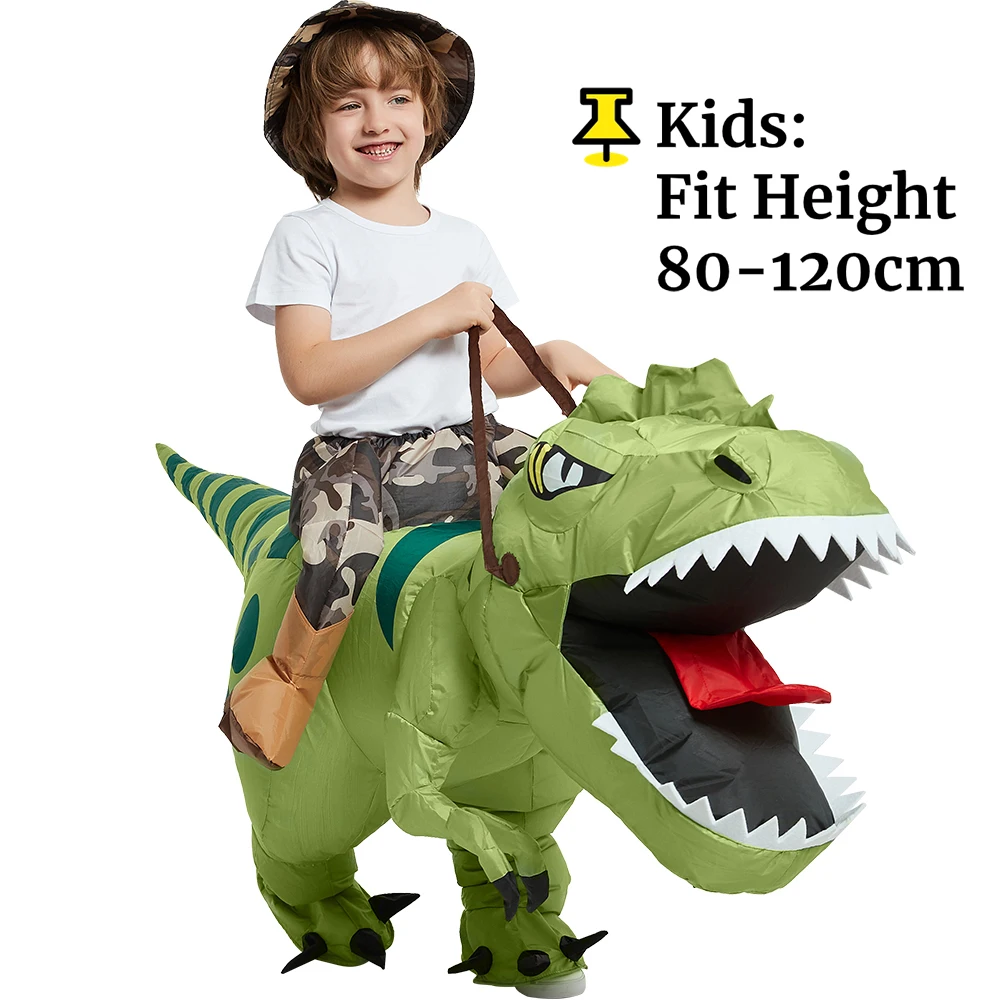 Dierlijke Cartoon Rijden T-Rex Opblaasbaar Kostuum Kwekerij Kinderen Dinosaurus Rollenspel Volwassen Kinderen Jagen Spel Verjaardagscadeau