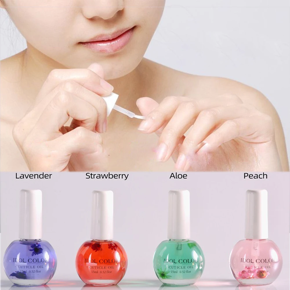 15ml/1 Bottle Dried Flowers Softener Nutritional Cuticle Oil 8Color Cuticle Oil Multi Fragrance Nail Edge Care Nail Art Tool*