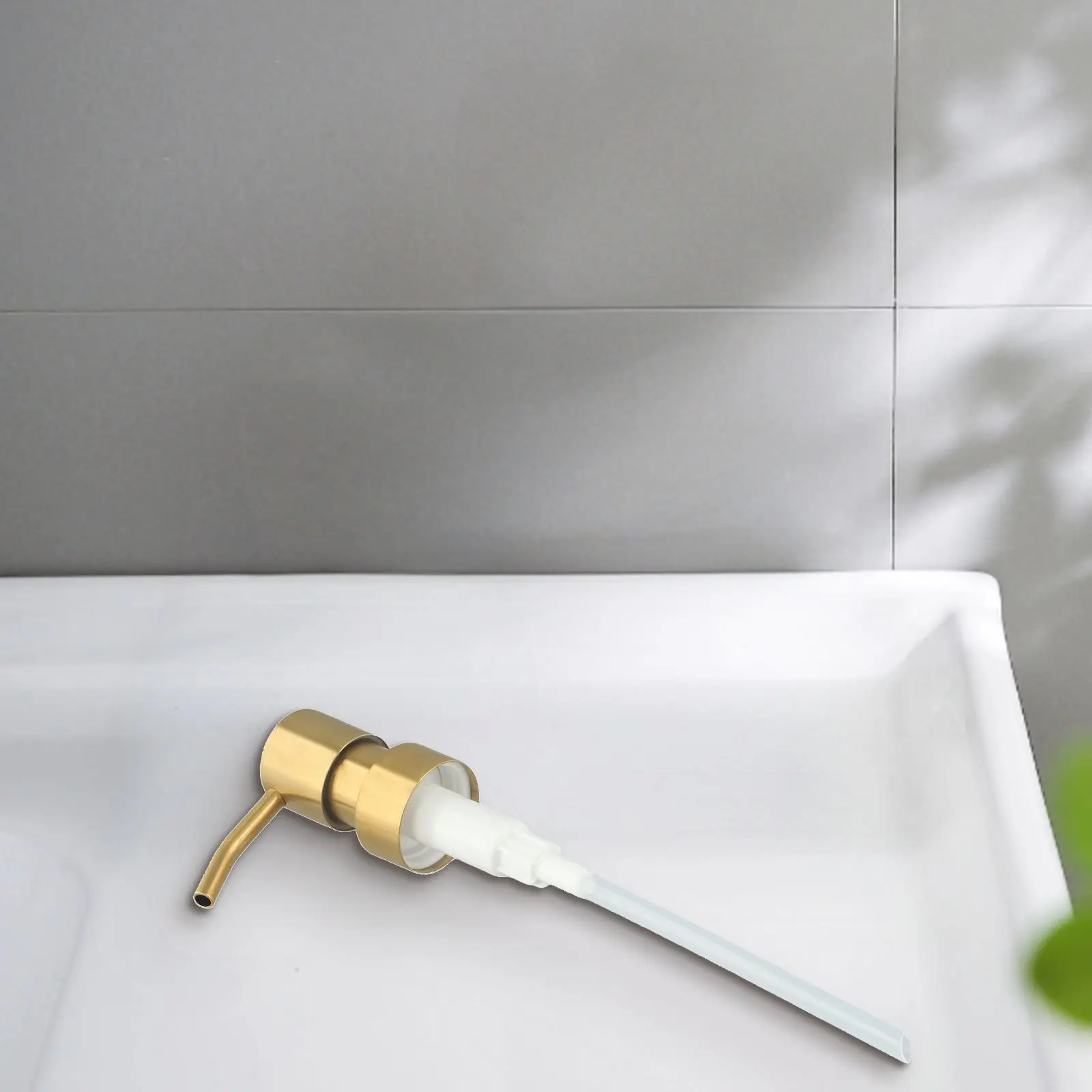 Cabezal de bomba dispensadora de acero inoxidable, titanio, oro, blanco, 28 dientes/400 hilos, tipo empuje ORB para tarros y botellas DIY