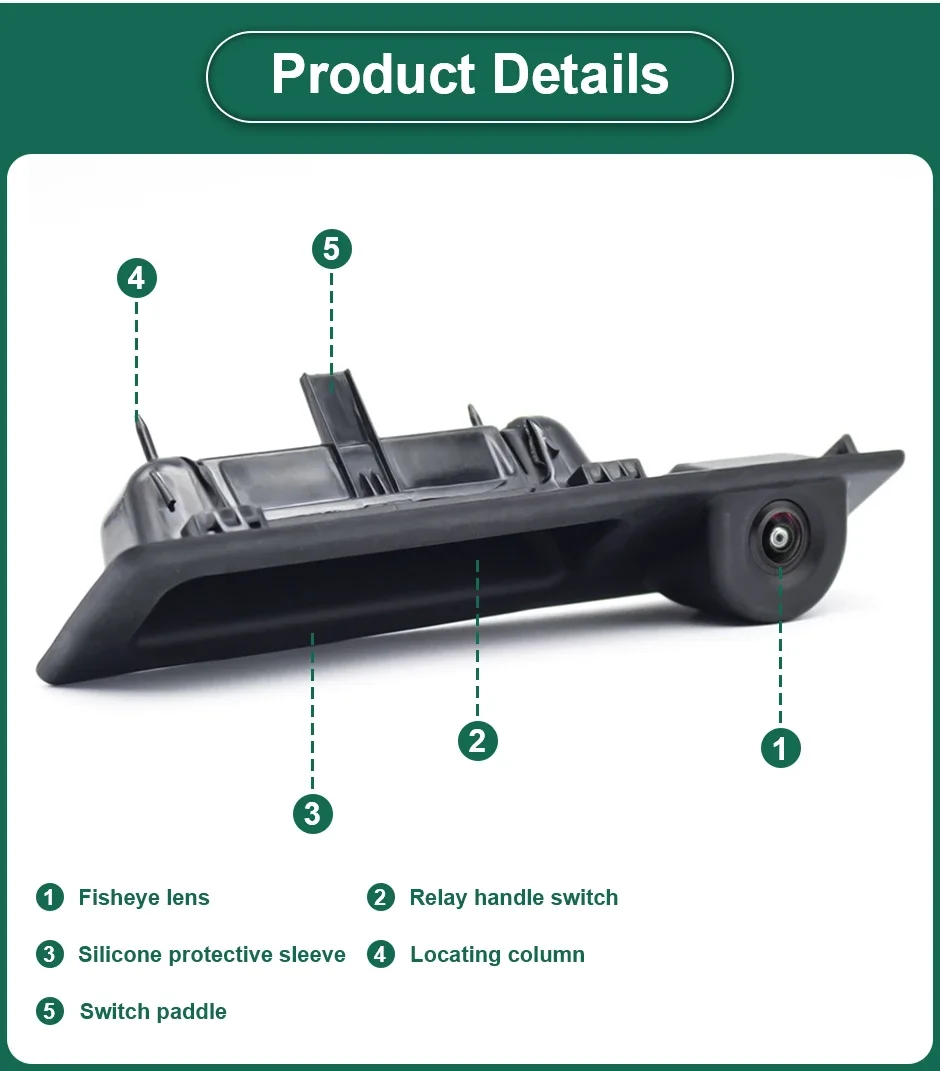 GreenYi 170 stopni 1920 * 1080P HD AHD Night Vision Kamera cofania do BMW serii 5 F10 F11 serii 3 F30 F31 F32 X3 F25