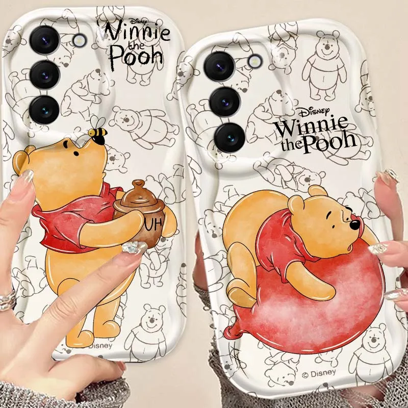 

Cute Winnie The Pooh Cartoon For Samsung S25 S24 S23 S22 S21 S20 A04 A05s A05 A06 Ultra Plus FE 5G Wave Oil Phone Case