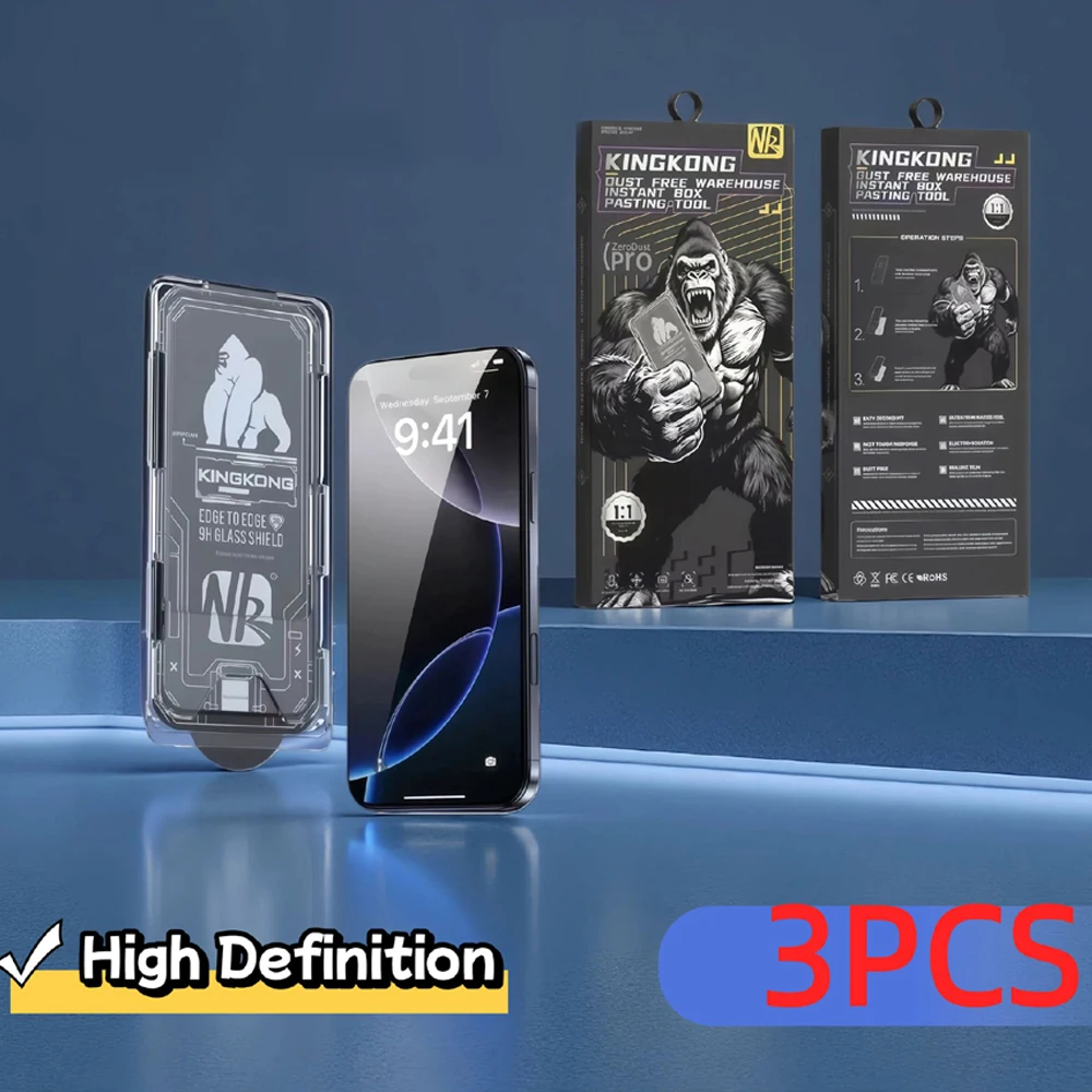 

3Pcs Auto-Dust Removal Kit Dust Free Install Screen Protector For vivo Y31 Pro Y38 Y39 Y58 Y200E Y100 4G 5G Tempered Glass Film