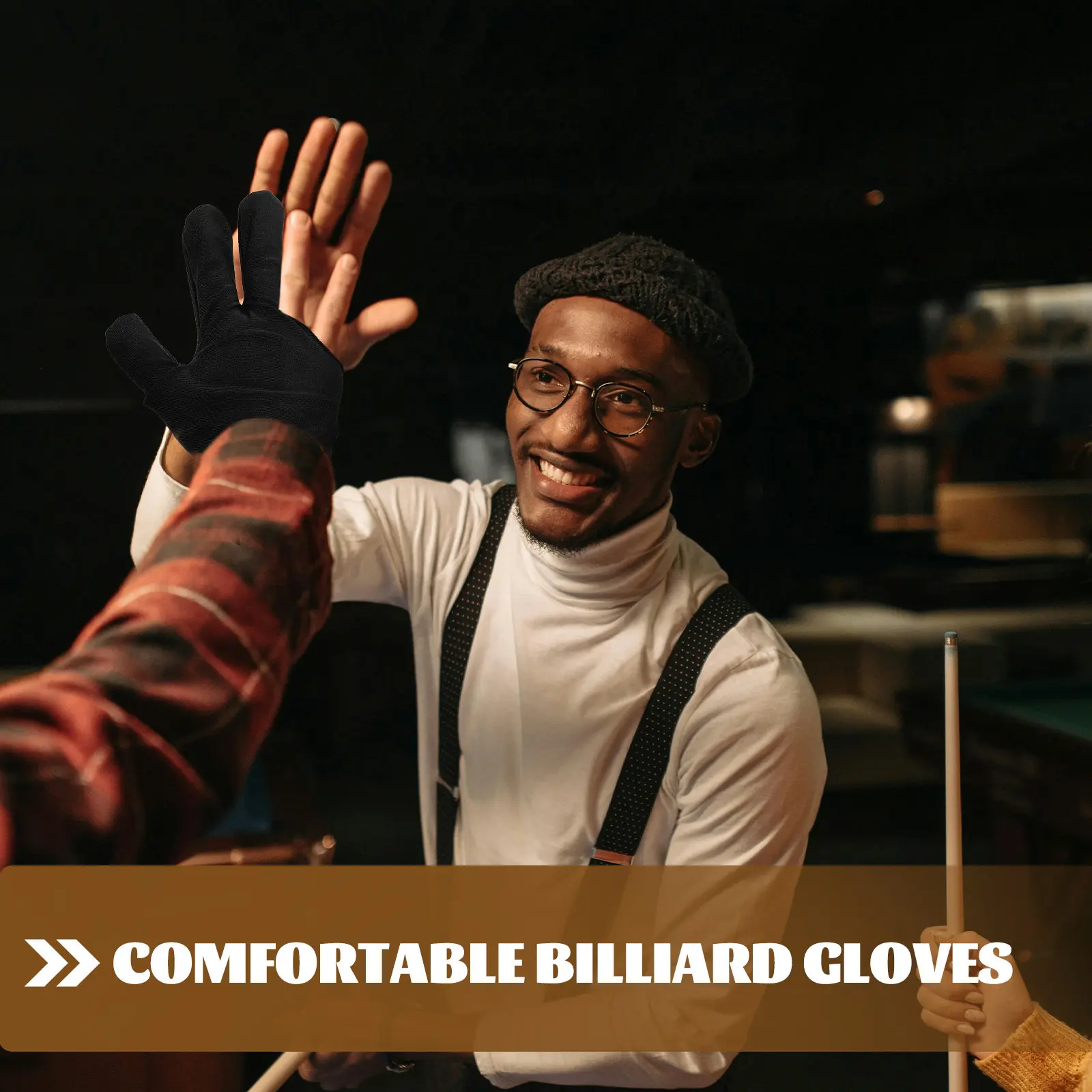 

4Pairs Professional Pool Cue Gloves Breathable Elastic Billiard Gloves for Men Women Sweat-Absorbing Stable Grip Comfortable