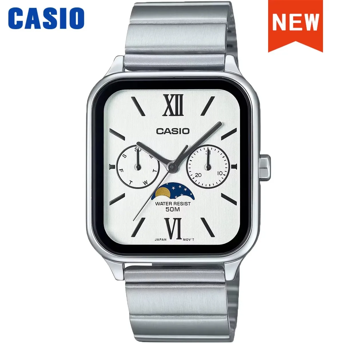 Casio メンズ腕時計 MTP-M305 スクエア クォーツ 5気圧防水