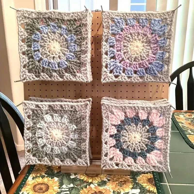 A Top Quality Crochet Blocking Board with Pins, Grid Crocheting and Knitting Project Accessory for Enthusiasts | Wooden Gift - view 2