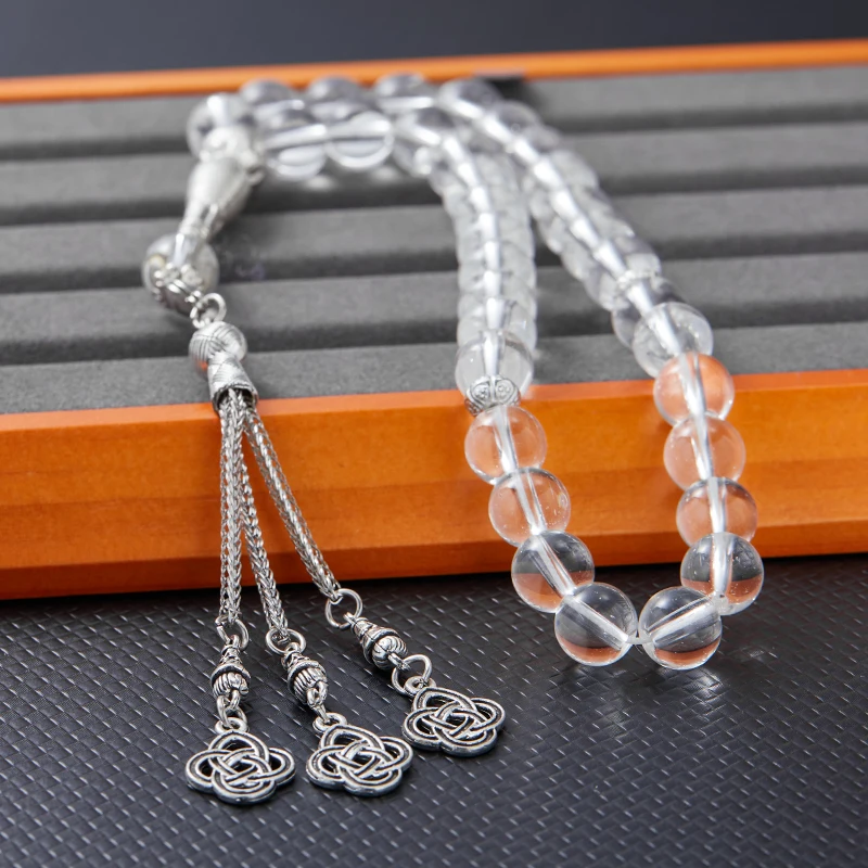 الأزرق أنيقة المرأة مجوهرات مطرزة عقدة ختم قلادة مجوهرات مسبحة مسلم الصلاة اليد سلسلة شرابة الإسلامية الشرق الأوسط #3