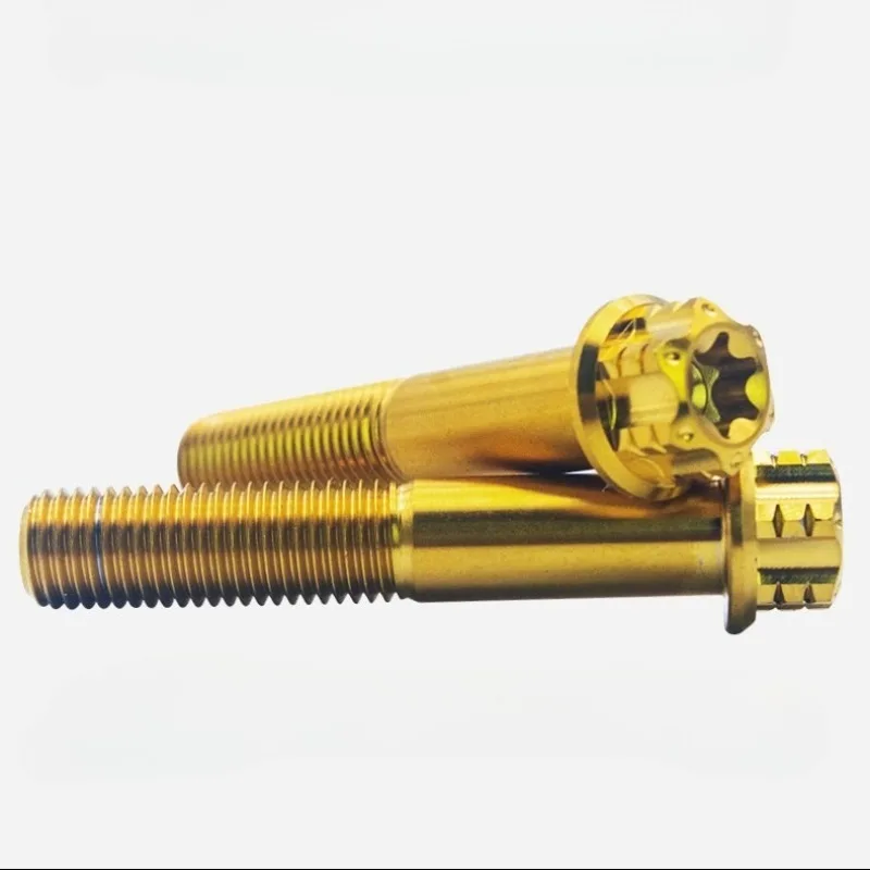Titanium Alloy M10x1.25 Hex Socket Screw Kit Lightweight Anti-Corrosion Motorcycle Brake Caliper Bolts Racing Wheel Axle Nuts