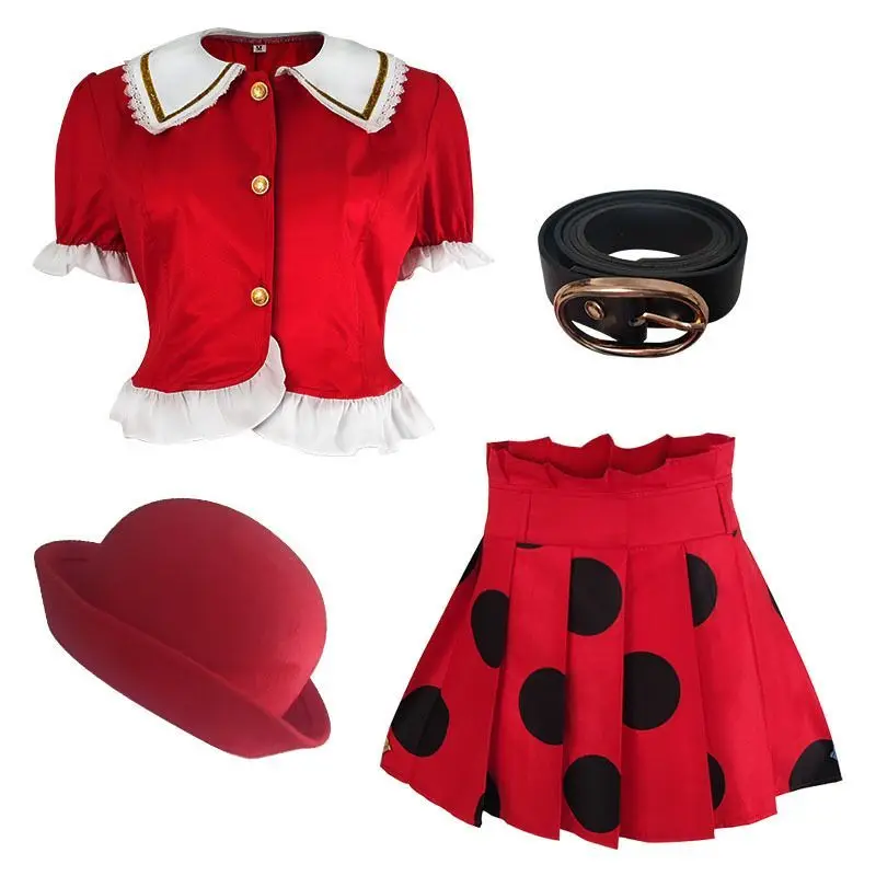 Bright Red Dots Cosplay Lolita Skirt Halloween Costume Woman Role Play Party Anime Clothes Spiritual Honey Circle Girls' Dress