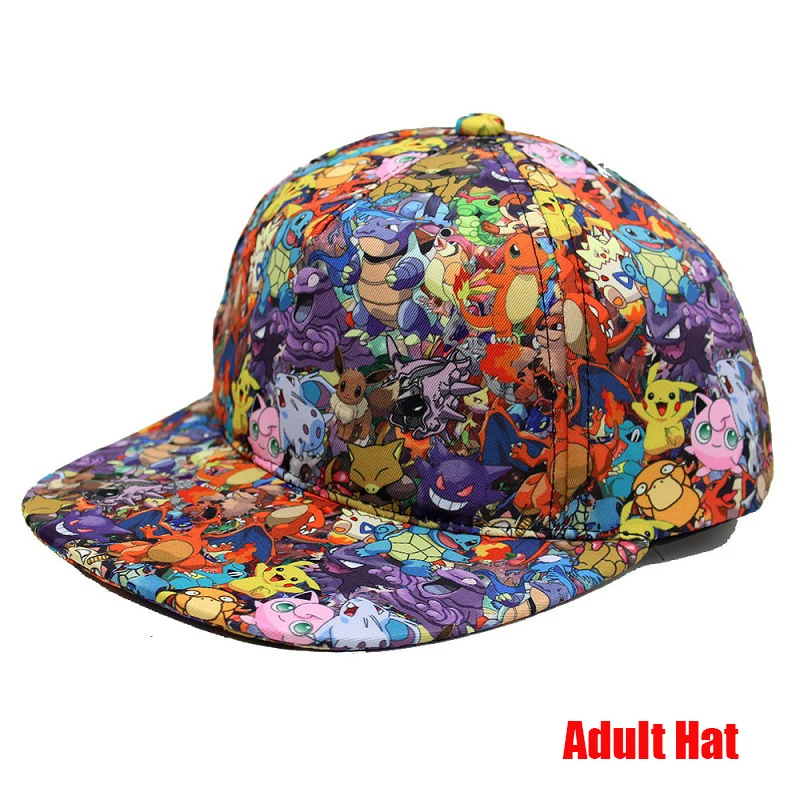 Anime Figuur Pokemon Baseball Cap Pikachu Hoed Verstelbare Pokemon Cosplay Hip Hop Cartoon Volwassen Hoeden Jongen Meisje Kinderen Verjaardagscadeautjes