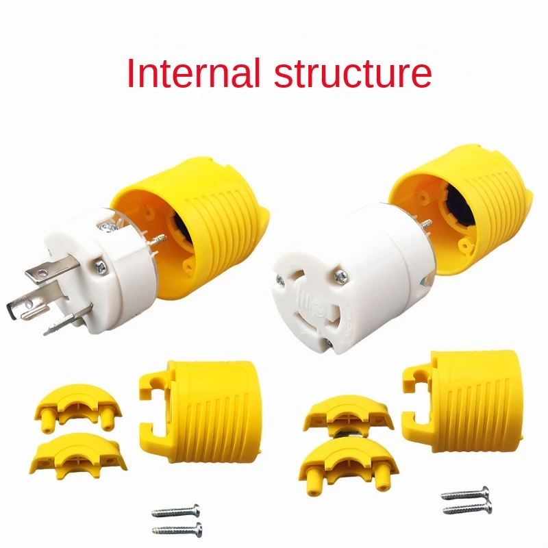 NEMA L6-30P L6-30R Locking Plug for Generator 30A 250V Cord Ends Male Plug ETL Certification 3 Prong Locking Replacement Plug