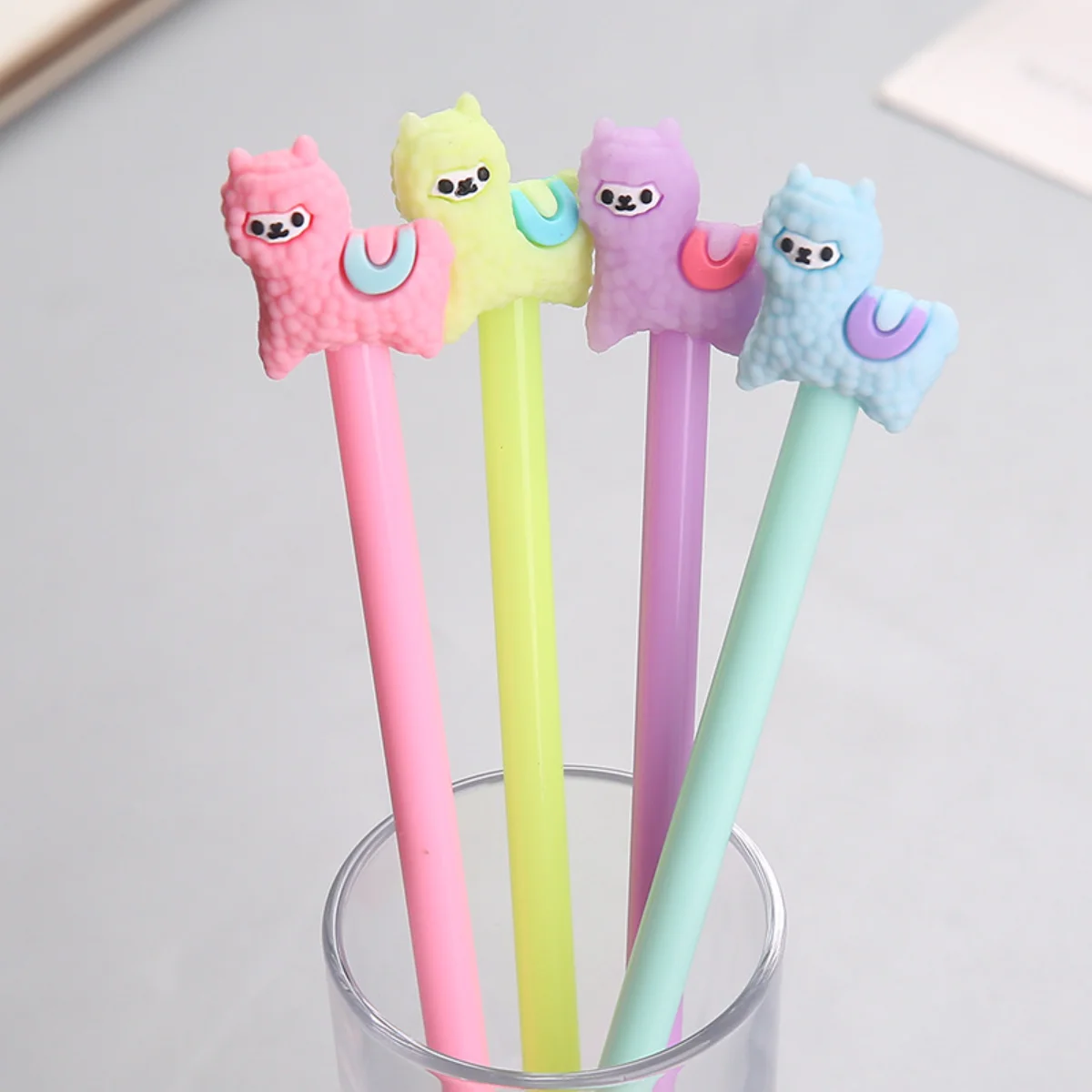 

40 Pcs Kawaii Sheep Gel Pens Set Alpaca Neutral Pen Learning Office School Supplies Signature Cartoon Creative Stationery