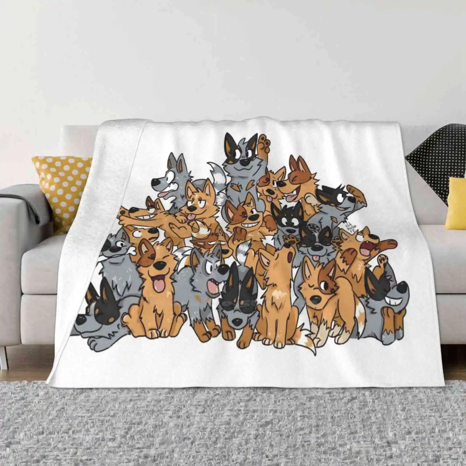 Cattle Dog Pile Fashion Soft Warm Throw Blanket Acd Cattle Dog Blue Heeler Red Heeler