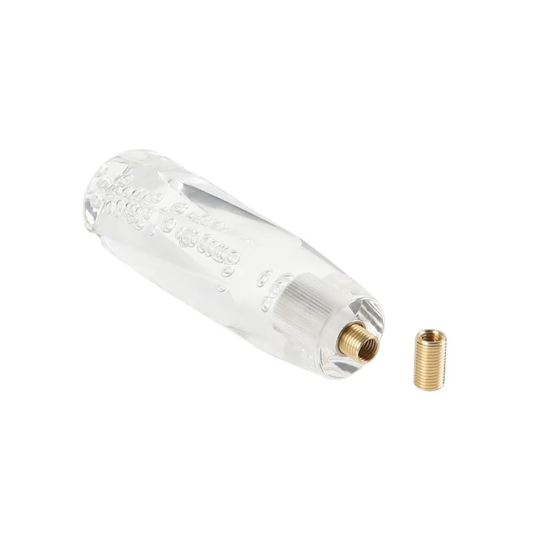 15 سنتيمتر سيارة الأبيض الراتنج السيارات دليل والعتاد التحول المقبض شيفتر رئيس عصا كريستال شفاف فقاعة مقبض رافعة #2