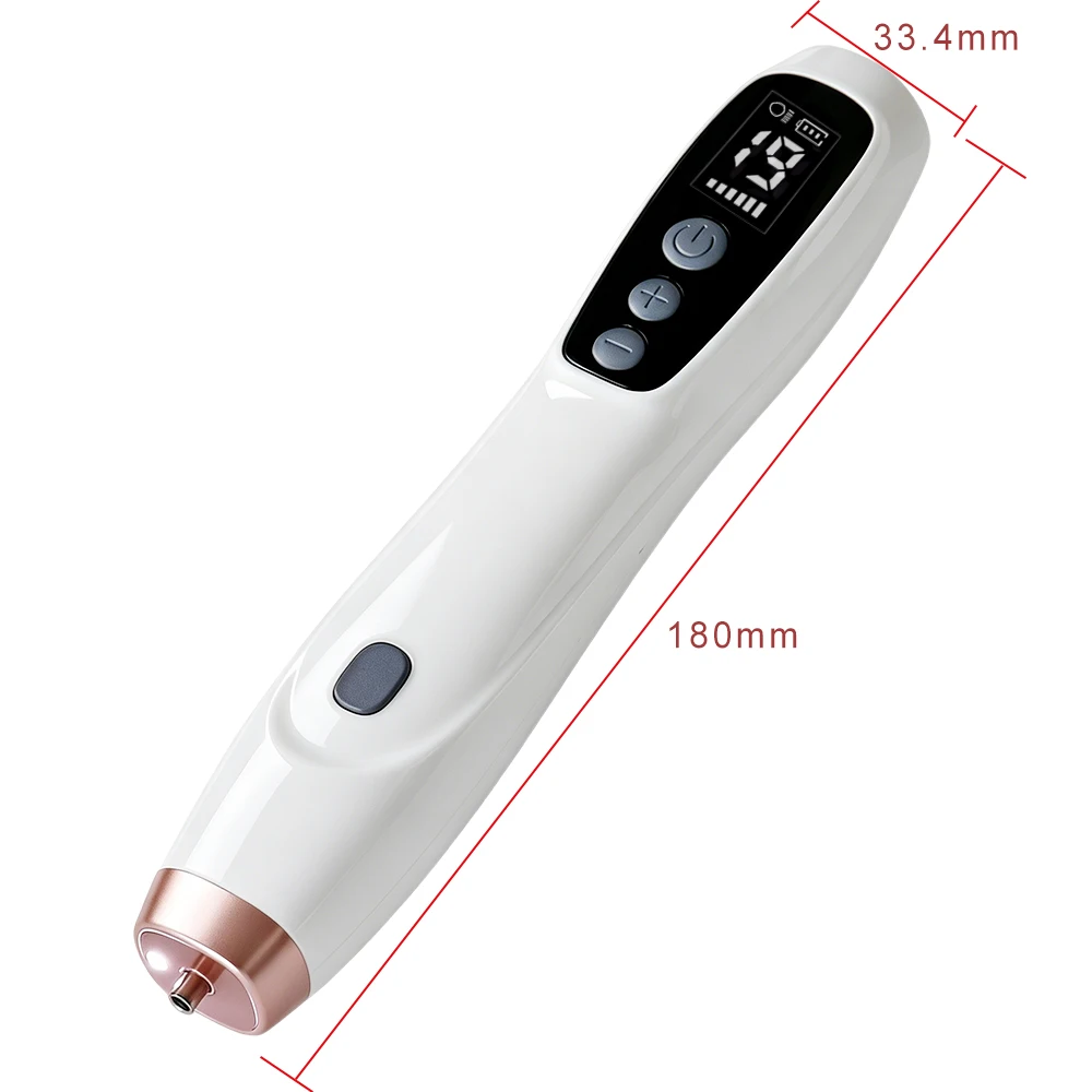 Elektrischer Warzenentfernungsstift mit 19 Einstellbaren Stufen für Hautflecken, Sommersprossen, Hautanhängsel und Tattoo-Entfernung - Beauty Plasma Pen/Ersatznadeln – Detail 8