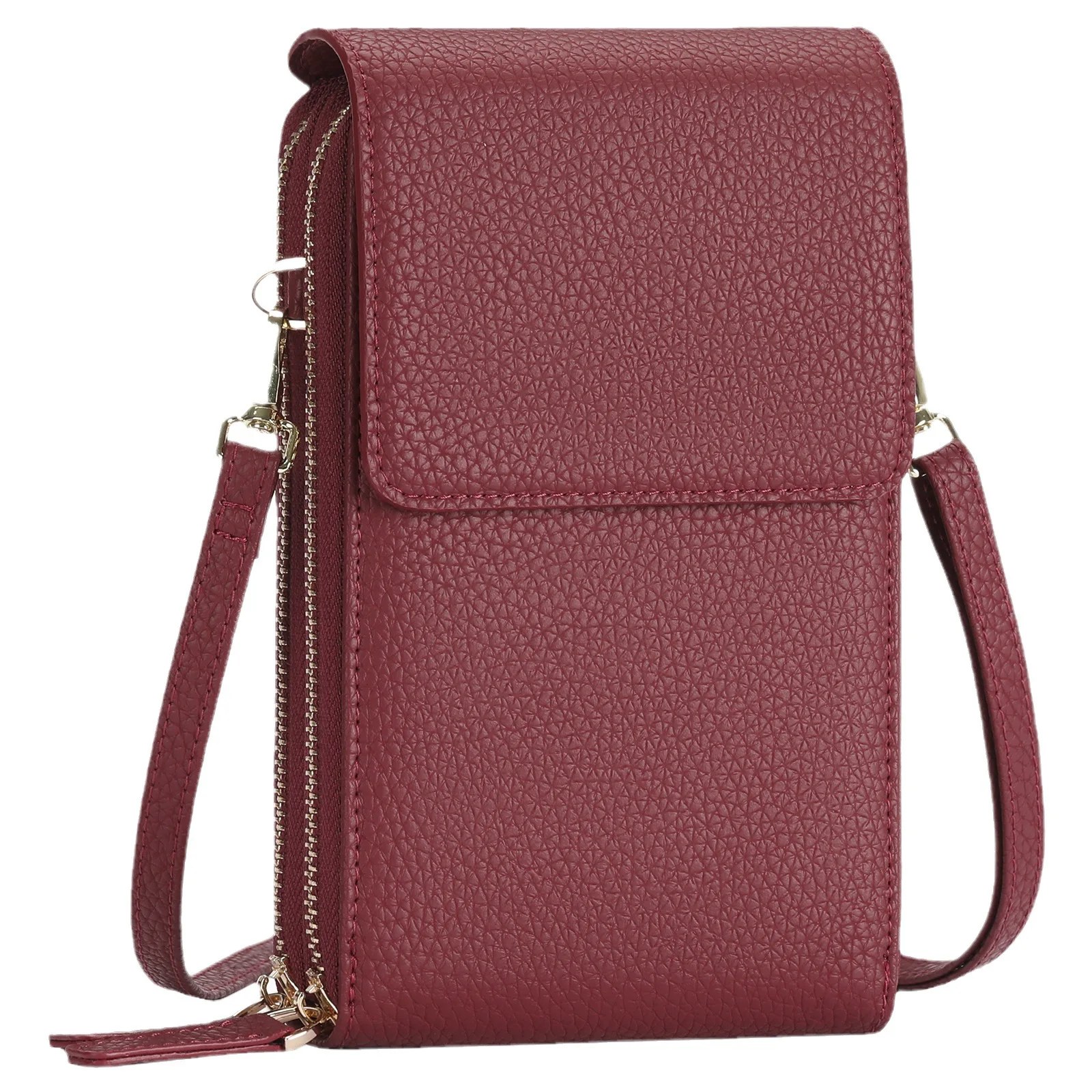 2025 حقيبة الهاتف المحمول النسائية الجلدية الجديدة يمكن أن تكون كتف واحد Crossbody المرأة التغيير العمودي سعة كبيرة عملة حافظة للبطاقات #4