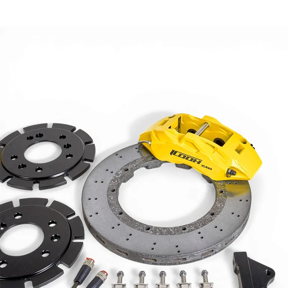 Hochwertiges IC4S3 Carbon-Keramik-Bremsscheiben-Kit hinten 380X28 mit 4-Kolben-Bremssattel passend für BMW X5 (F15) 2013-2020