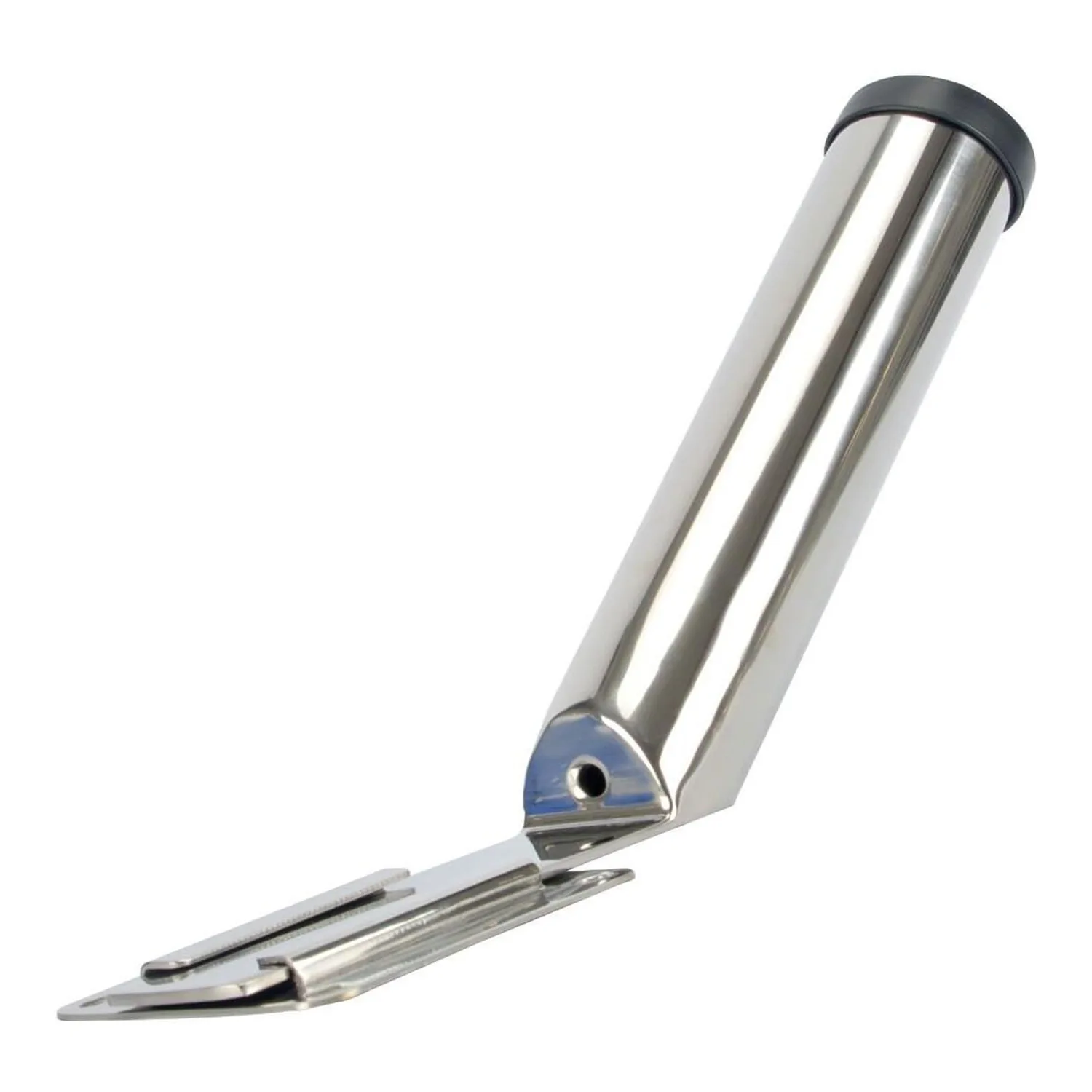 Marine Grade 304 Stainless Steel Fixed Bottom Plate Type Fishing Rod Seat Bracket 8.46in Hardware Accessories for Boat Yacht