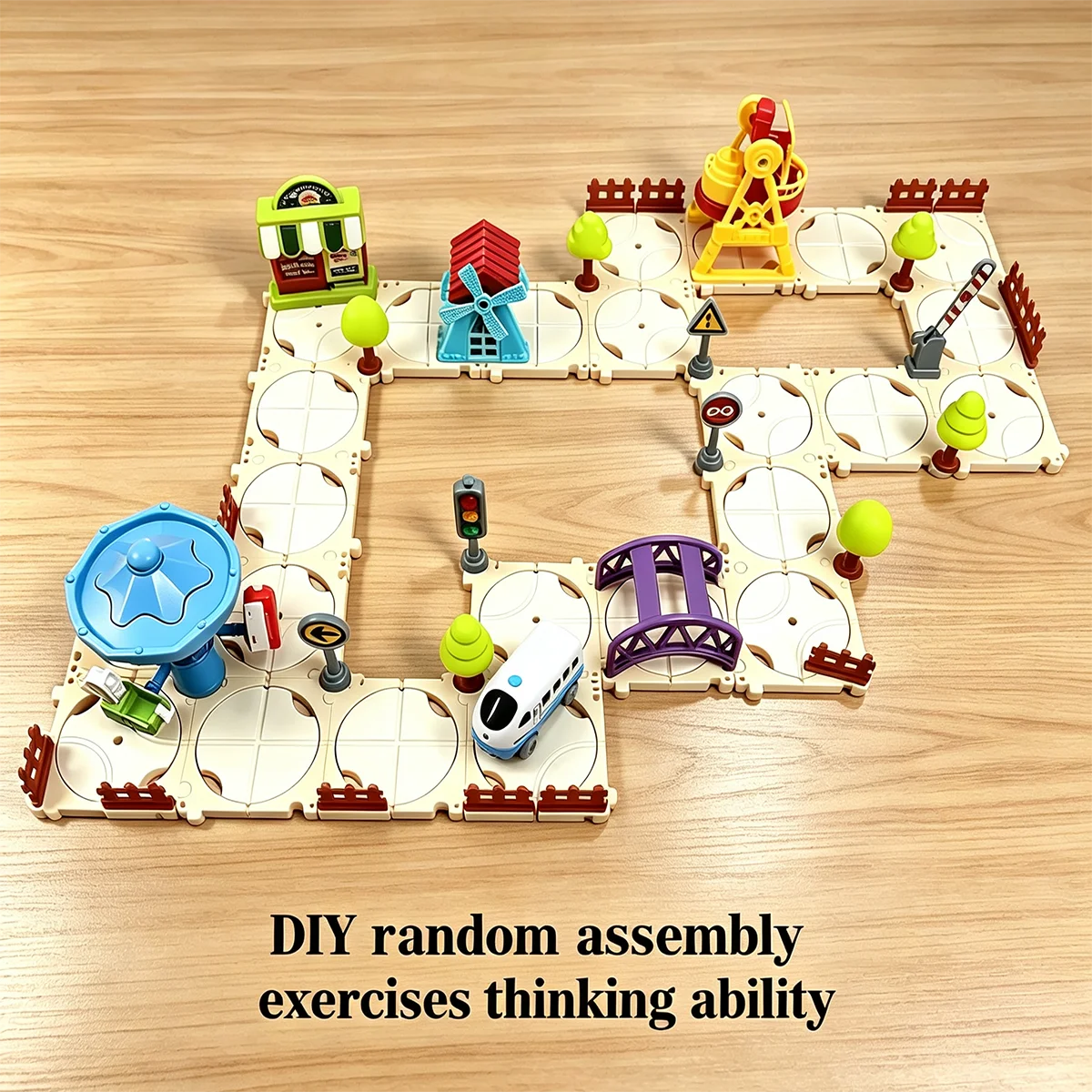 Board Game For Kids - DIY Puzzle Track Car Set Assembling