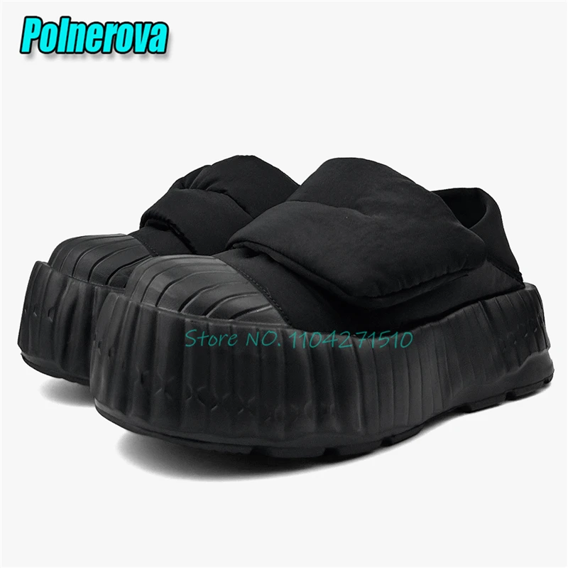 Winter New Fluffy Warm Snow Boots for Women Men Black 6CM Thick Soled Round Toe Platform Pumps Couple Casual Shoes Large Size