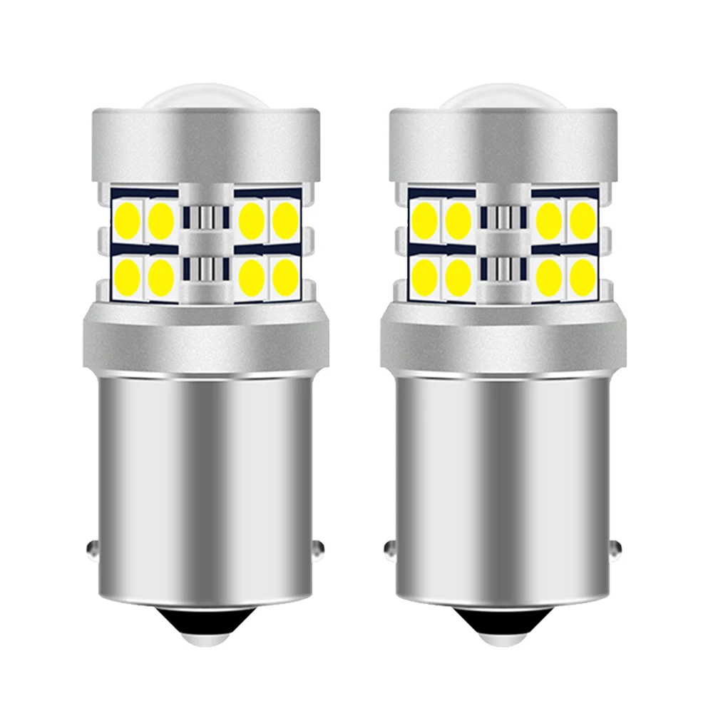 

2x mini P21W LED 1156 BA15S Led Bulb BAU15S PY21W 1157 BAY15D P21/5W W21/5W T20 7443 Car Turn Signal Lamp 1600LM Auto Bulb White