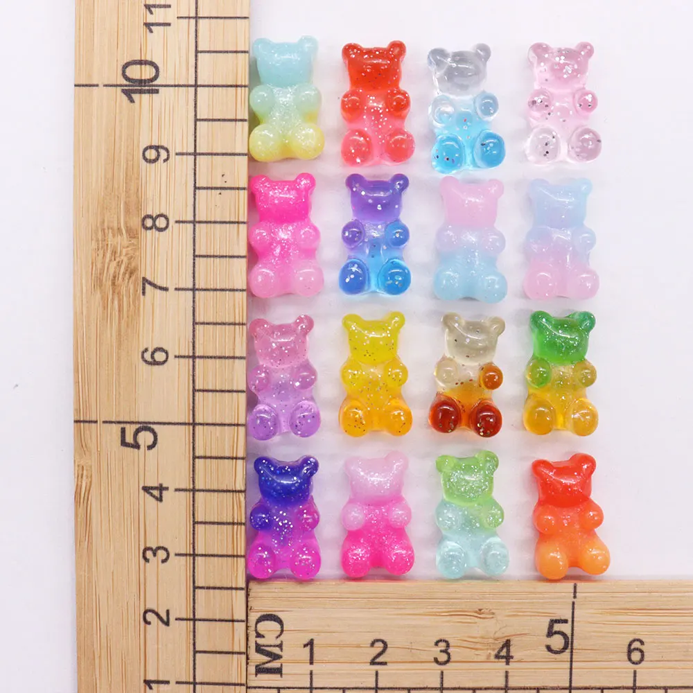 1-16pcs Adorable Crystal Bear Boys Girls Garden Shoes Charms Button Decorations Kids Bracelet Buckle Fit Birthday Gift