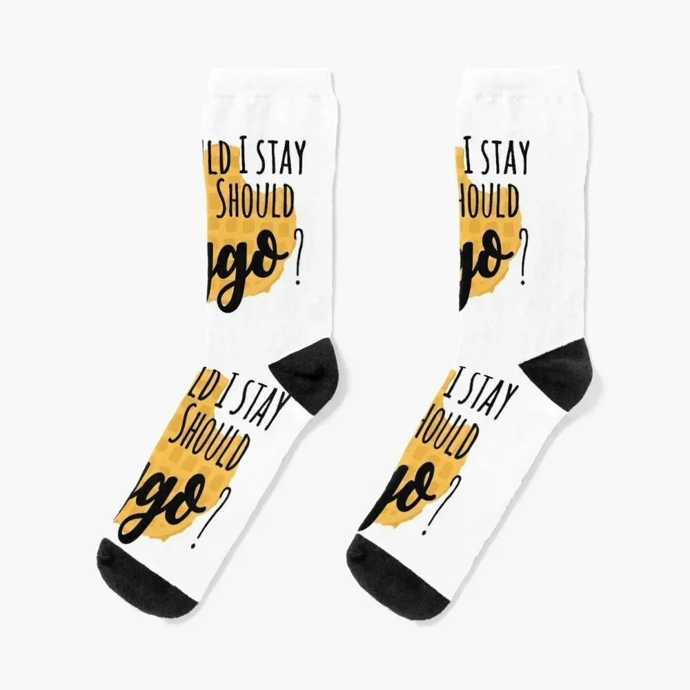 

Should I stay or should eggo, pop illustration digital Socks luxe hiphop Socks Man Women's