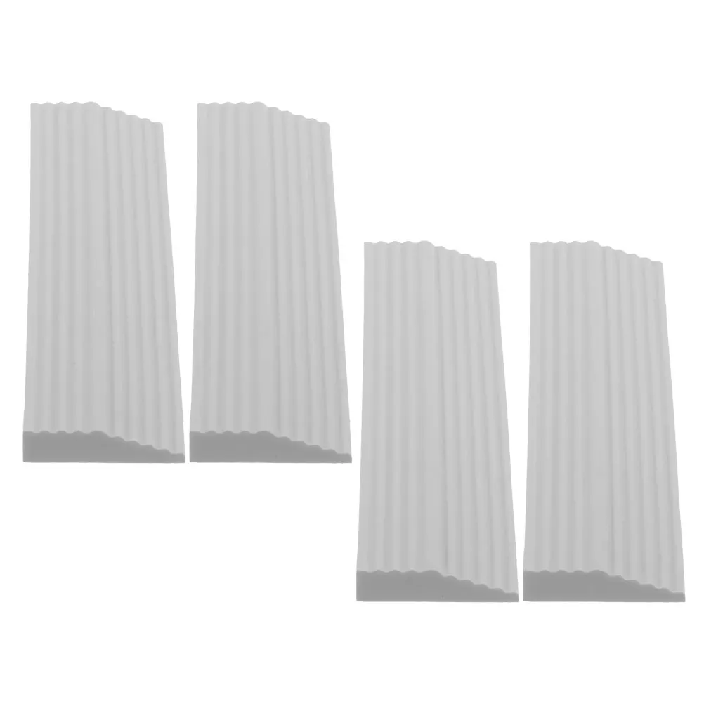 

4pcs Sweeping Robot Ramp Non Slip PVC Durable Plastic Mat for Home Office Cleaning Door Step Transition Pad