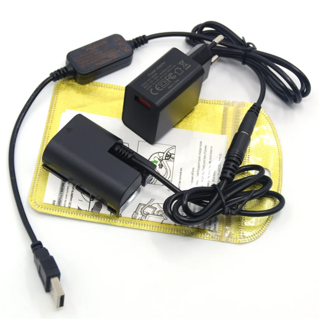 قوة البنك USB كابل DR-E6 تيار مستمر مقرنة LP-E6 الدمية البطارية شاحن لكانون EOS 5D مارك II III 5D3 6D 7D 60D 70D كاميرا