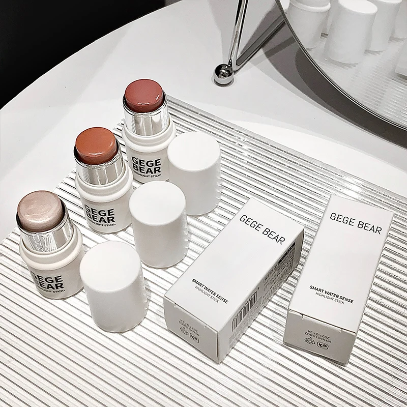 Korean Style Jelly Mirror Lipstick Pencil Nude Pink Moisturizing Long-Lasting Solid Lip Gloss Non-Stick Tinted Cosmetic