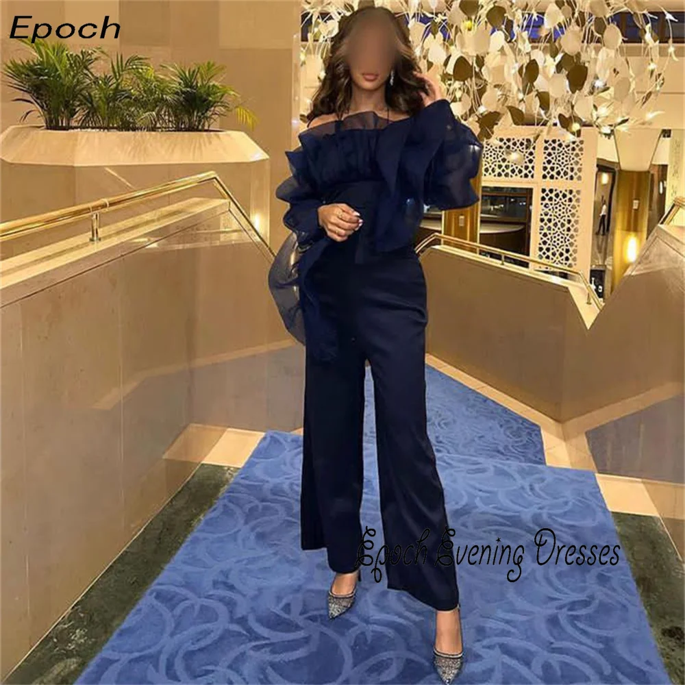 Epoch Jumpsuit gaun malam ررanime AVAN semi kasual gaun pesta koktail biru dongker terbatas elegan 2024 untuk wanita seksi