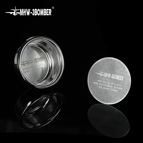 MHW-3BOMBER 금속 커피 필터 51/53/58.5mm 에스프레소 퍽 스크린 재사용 가능한 필터 0.8mm 두께 바리스타 선물 도구