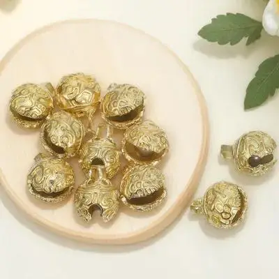 

12Pcs Mini Brass Bells Jingle Charms for Jewelry Making DIY Necklace Keychain Bag Pendant Craft Supplies