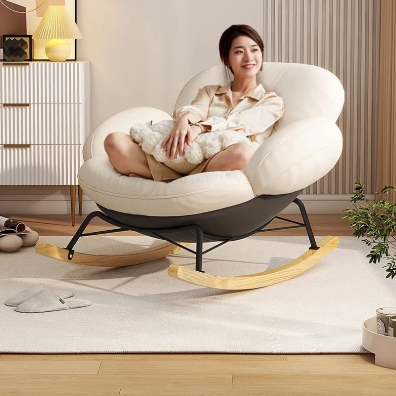 

Relax Lazy Living Room Chairs Comfy Luxury Salon Design Bedroom Reading Rocking Chair Muebles Para El Hogar Hotel Furniture