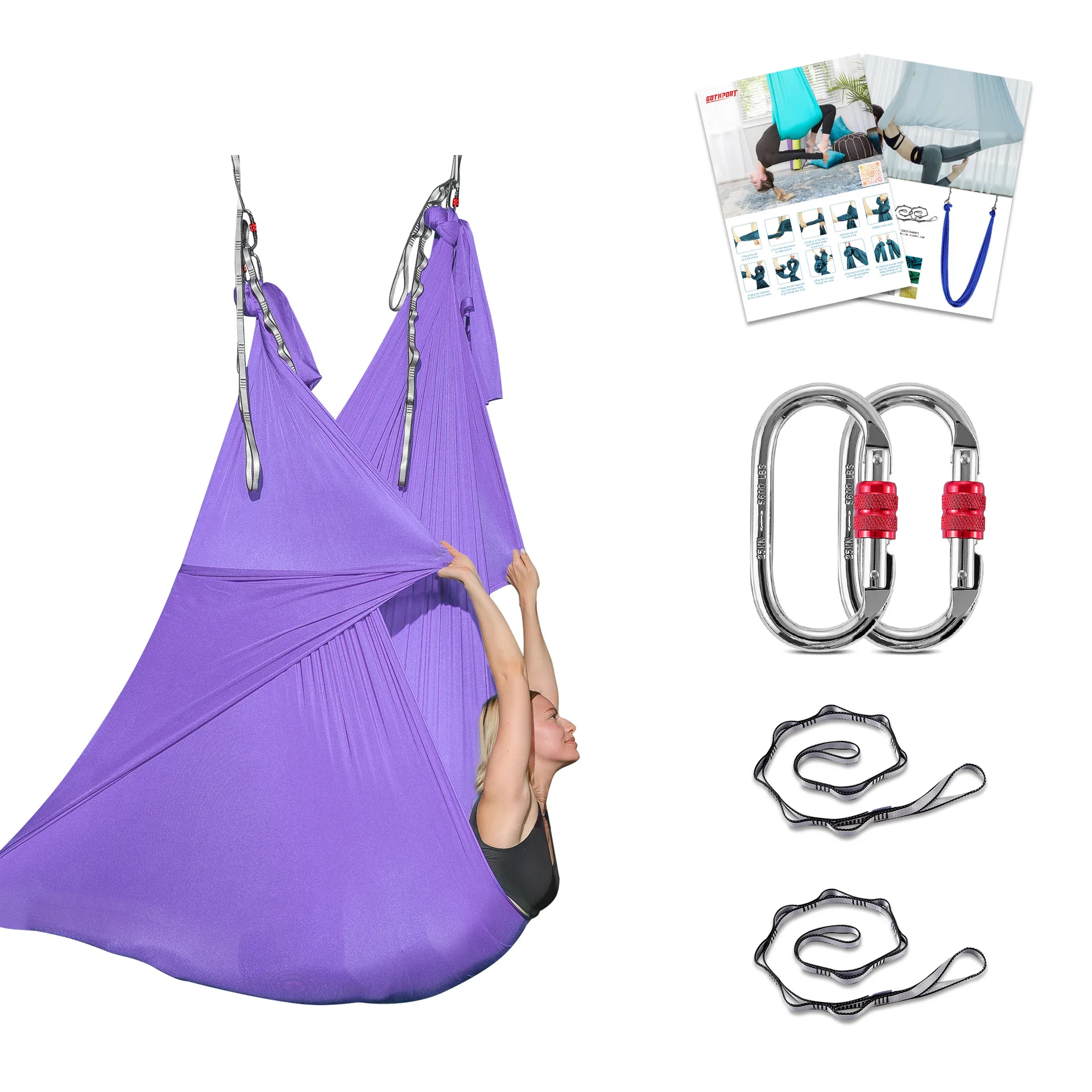 Nylon Aerial Yoga Hammock Multiple Hanging Accessories Indoor Swing Set