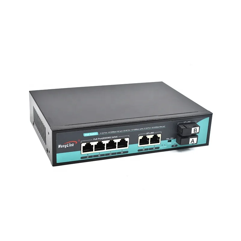 Imagem -03 - Wanglink Switch Poe Portas Poe Mais Uplink Mais sc Poe Switch para Cctv Ieee802.3af at Adequado Cctv Nvr