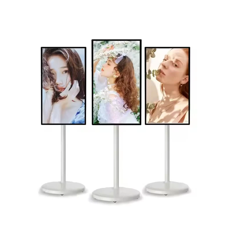 21.5/27/32 Inch 4K LCD Advertising Display Screen 10-Point Capacitive Touch Screen Android/Windows OS Floor Standing Kiosk Mount
