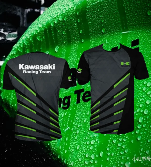 

Men's 2025 Summer New Kawasaki Motorcycle Fashion T-shirt 3D Print Riding T-shirt Men Women Adult Sports Comfortable Cool Tops 2