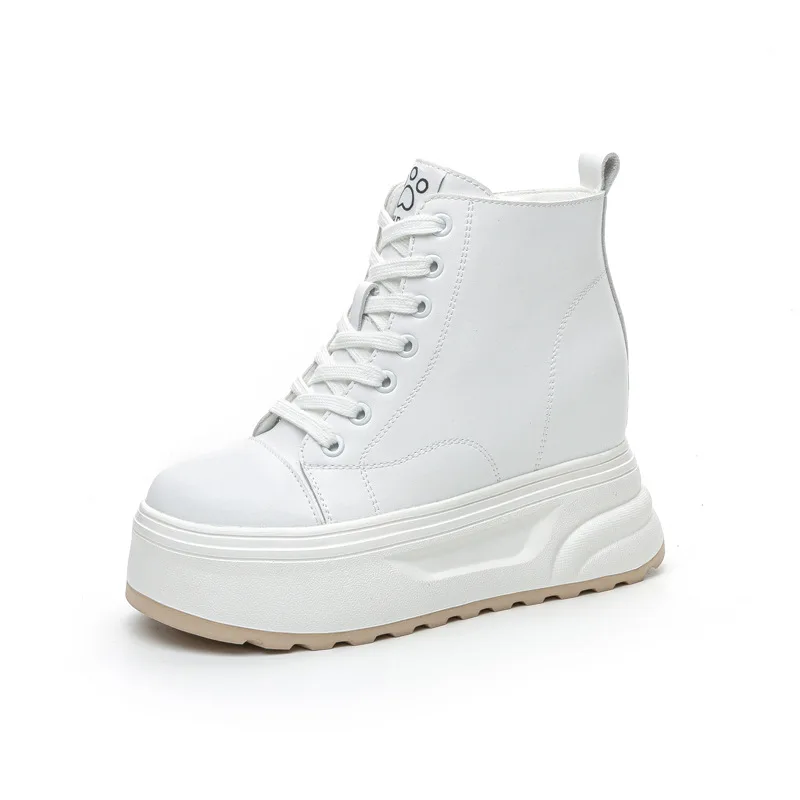 

Женские армейские ботинки 10 см, ботильоны, кроссовки на платформе, весенне-осенняя теплая женская обувь из коровьей кожи на меху, зимние ботинки