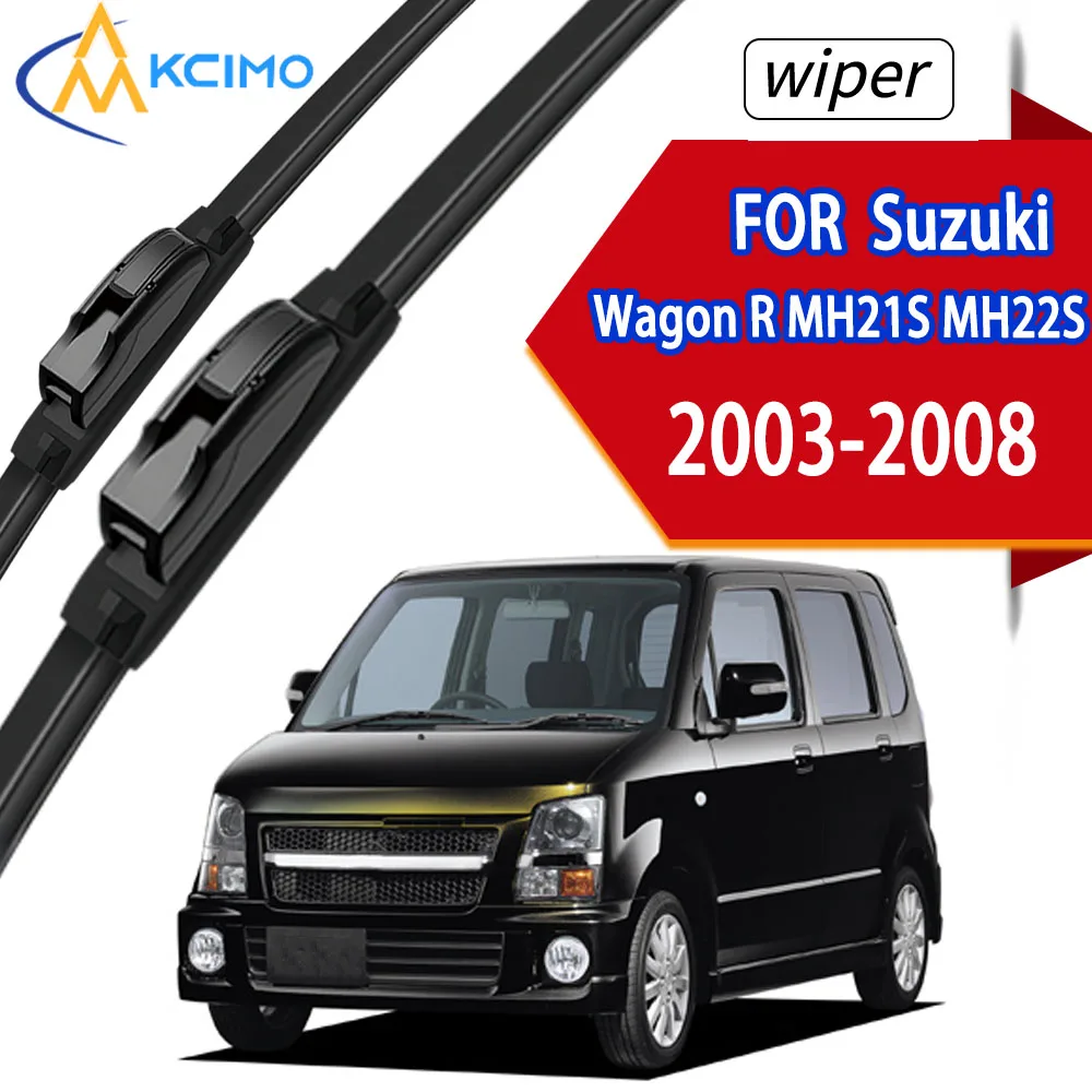 

2Pcs Front Windshield Wiper Blades For Suzuki Wagon R MH21S MH22S 2003-2008 Car Window Replacement Parts
