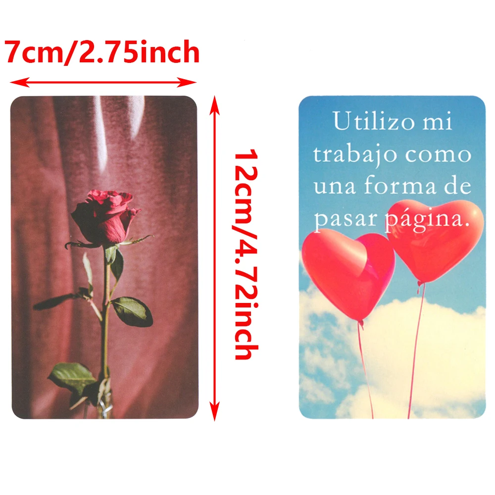 Spanish Oracle Love Truth Affirmation Cards 12x7cm Tarot Decks Divination Taro Fortune Telling Toys 52-cards