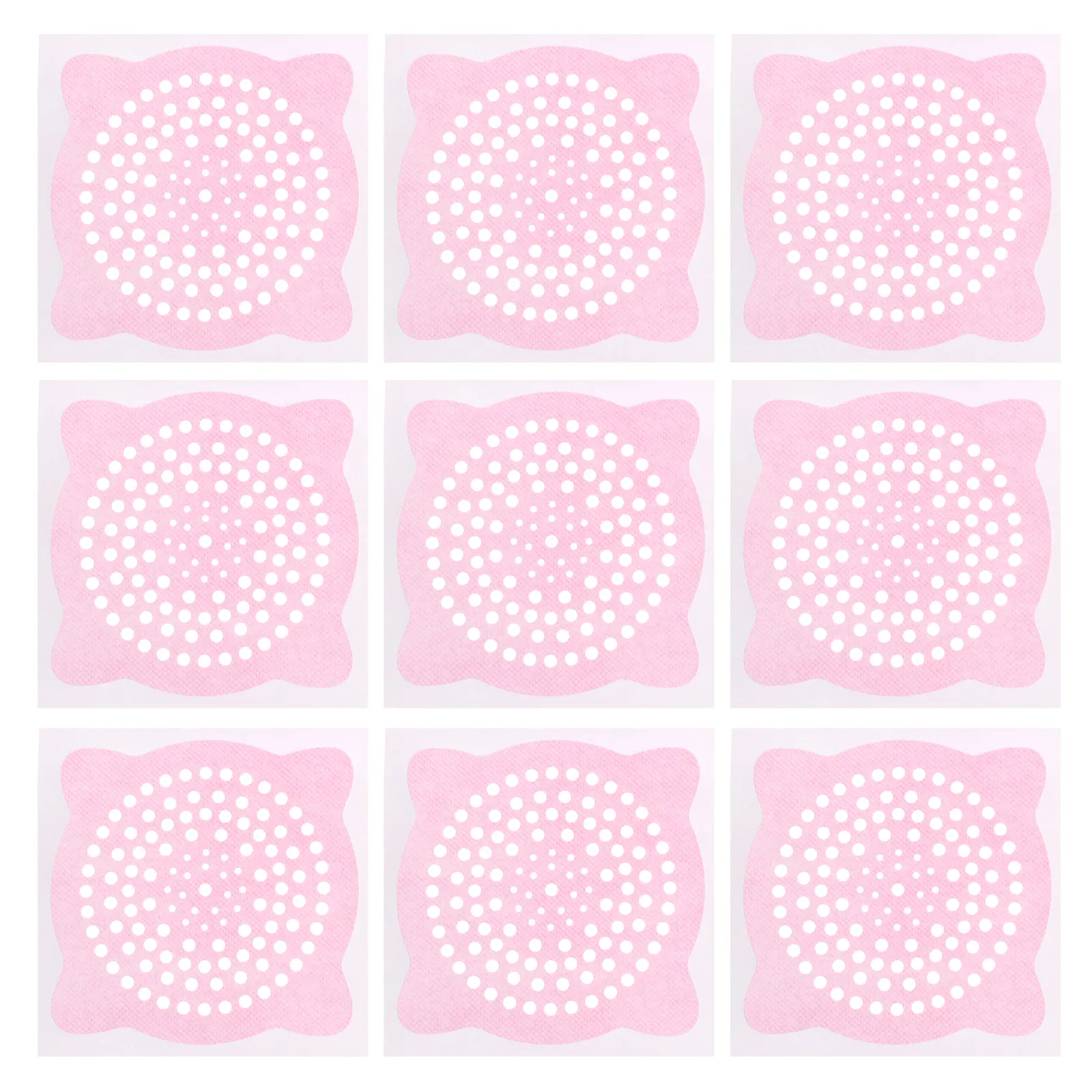 100pcs Non-Woven Floor Drain Stickers – Easy Apply & Remove, No Residue, Anti-Clog Filter for Bathroom Shower Laundry