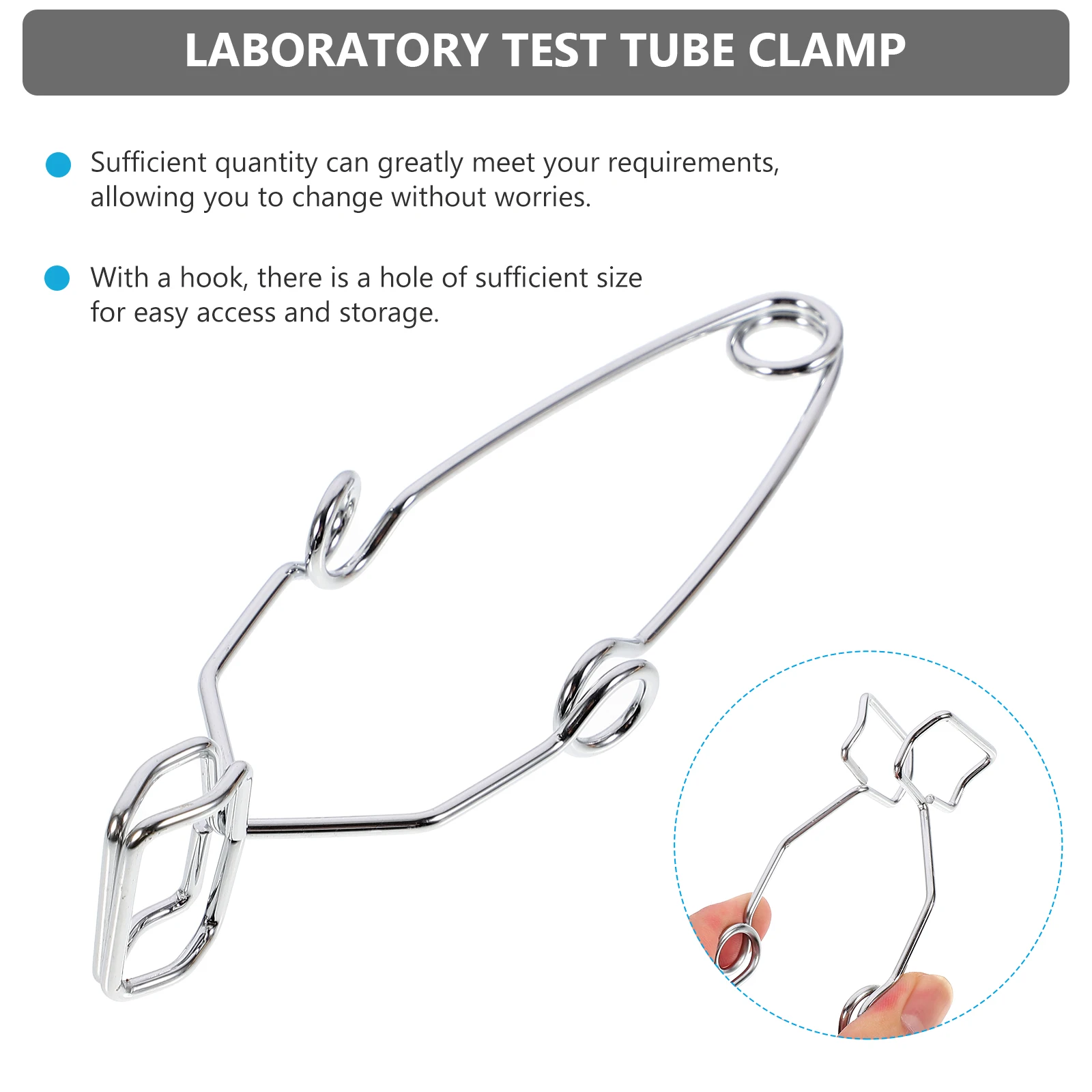 

3 Pcs Test Tube Clamp Rack for Laboratory Tubes 50 Ml Plastic 100ml Experiment Accessory Pipe
