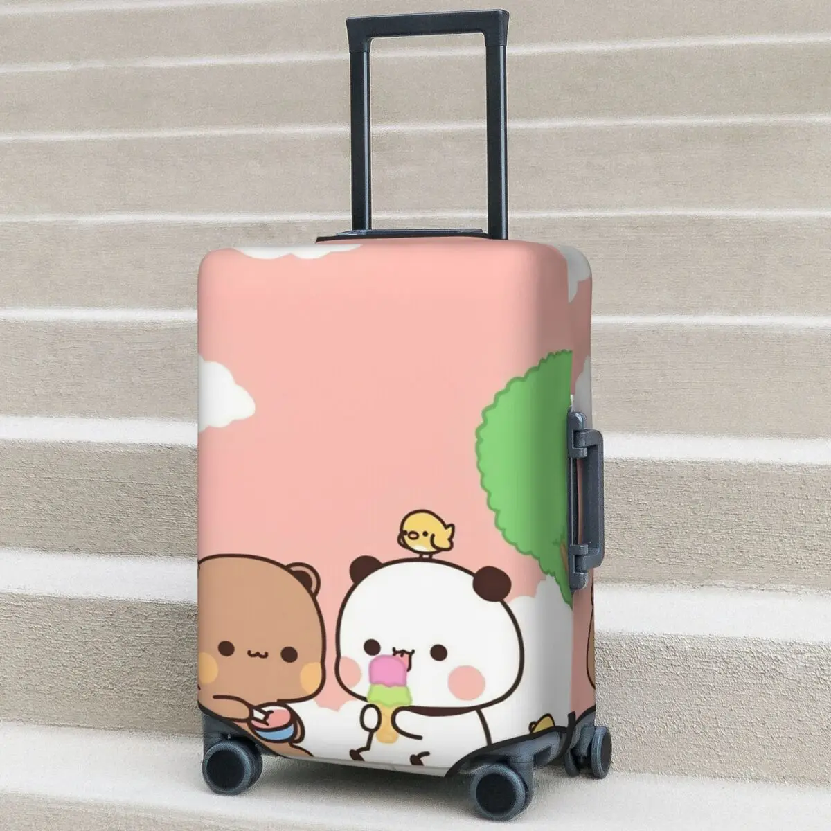 

Чехол для чемодана Bubu Dudu с милым мультяшным медведем, эластичный защитный чехол для багажа для круизов и отпуска